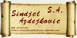 Sinđel Azdejković vizit kartica